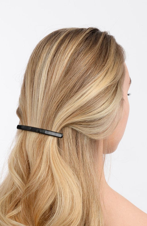 Long & Skinny barrette in fine hair, Nacro Black