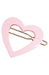 heart hair clip with tige boule clasp, petal pink barrette by France Luxe