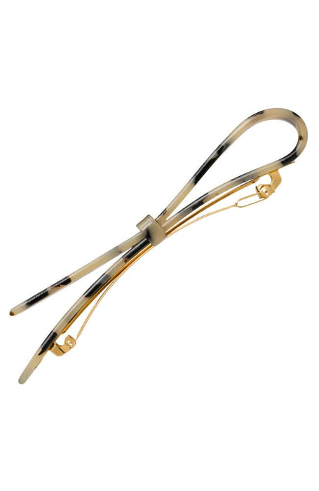 Ribbon Bow Long & Skinny Barrette - Classic