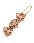 Triple Crystal Tige Boule Barrette