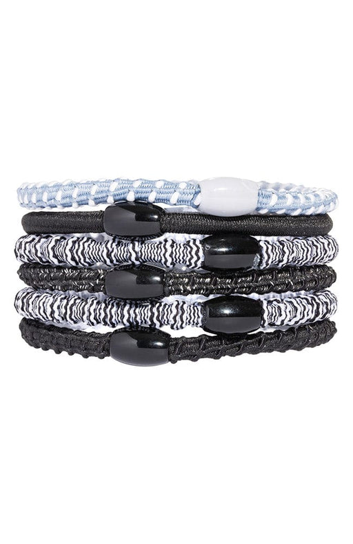 Hair Tie Variety Pack, Black and Grey Hair Bands by L. Erickson