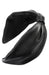 Black Leather Top Knot Headband with suede lining, by L. Erickson