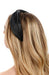 Black Top knot headband in blonde hair