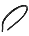 Braided Skinny Headband by L. Erickson, Black 