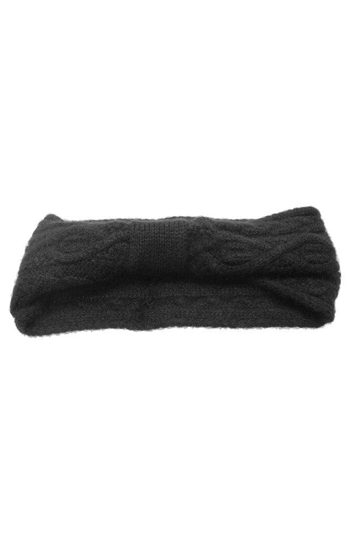Black Knit Winter Headband, Cashmere, L. Erickson