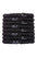 Thick Metallic Black Hair Ties by L. Erickson, 8 Grab and Go Ponytail Holders, strong hold for thick hair.