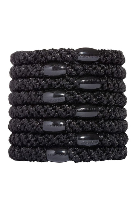 Metallic Black Hair Ties by L. Erickson, thick Grab and Go hair bands for thick hair
