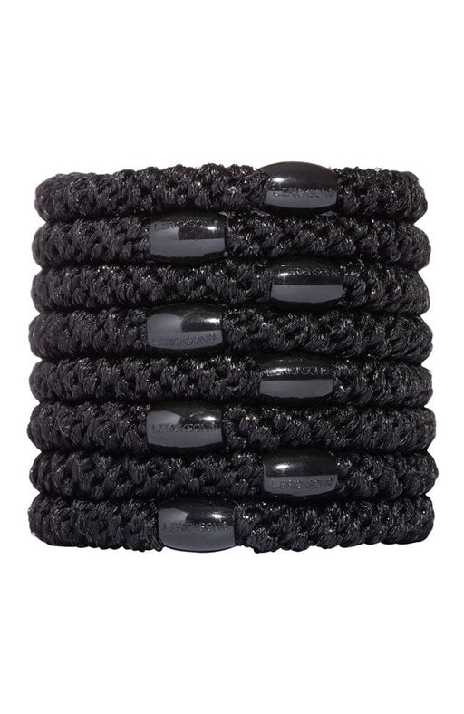 Metallic Black Hair Ties by L. Erickson, thick Grab and Go hair bands for thick hair