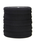 Thick workout hair ties, basic black Sport Ponytail Pack by L. Erickson. Hair bands include: black