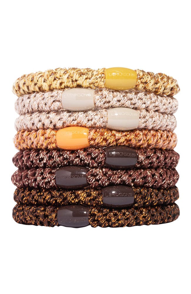 Metallic Bronze Hair Ties by L. Erickson, thick Grab and Go hair bands for thick hair