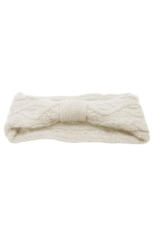 Off White Knit Winter Headband, Cashmere, L. Erickson