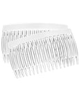 Clear Hair Comb Pair, France Luxe 18 tooth French Side Combs, Transluscent
