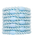 Thick, Multicolor Hair Ties by L. Erickson, 8 Grab and Go Ponytail Holders, strong hold for thick hair.