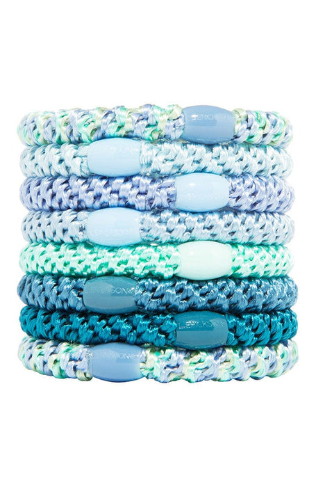 Thick, multi blue hair ties by L. Erickson, 8 pack