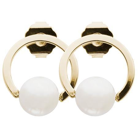 Majorca Pearl Circle Stud Earrings