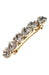 Clear crystals on gold hair clip with French barrettes style clasp