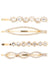 Gold and Crystal Bobby Pins, variety pack of 4, L. Erickson