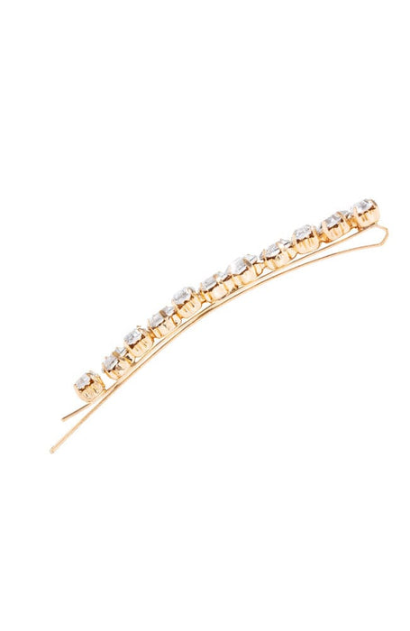 Gold bobby pin embellished with crystals, L. Erickson