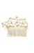 Crystal and Gold Metal Side Comb by L. Erickson, featuring crystal star bursts