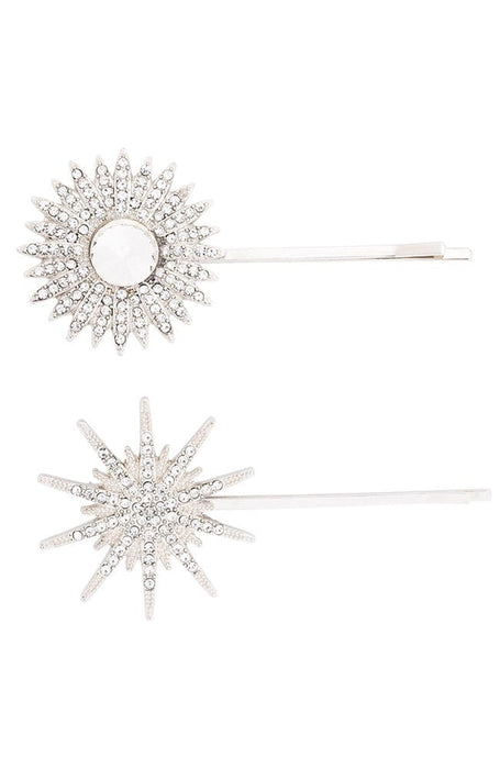 Sun & Star Crystal Embellished Bobby Pins by L. Erickson