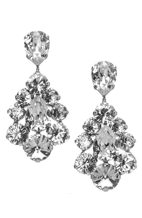 Flora Crystal Chandelier Earrings — France Luxe