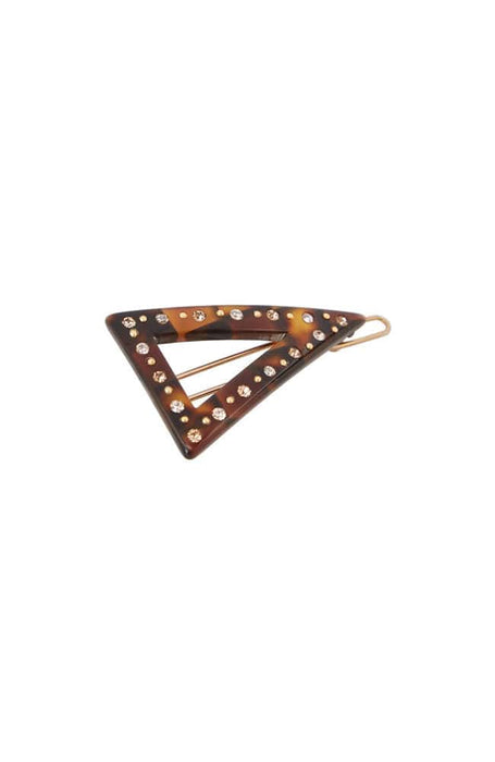 France Luxe Crystal Triangle Cutout Tige Boule Barrette
