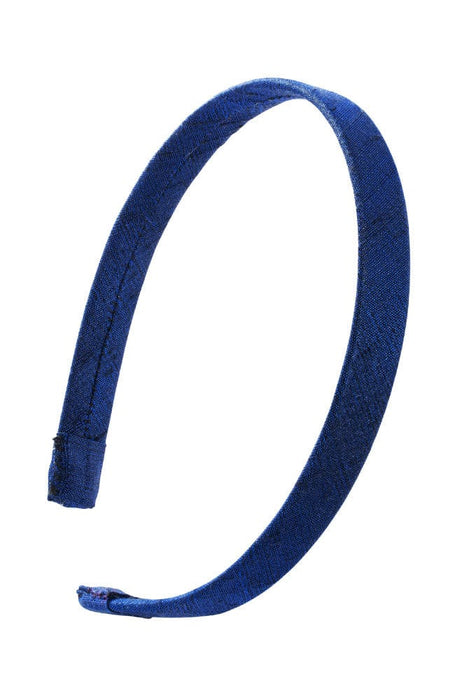 L. Erickson USA 1/2" Ultracomfort Headband - Dupioni Navy Blue, Silk Dupioni