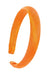 L. Erickson USA 1" Padded Wide Headband - Nectarine Orange, Silk Dupioni