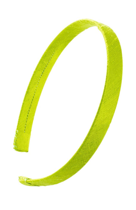 L. Erickson USA 1/2" Ultracomfort Headband - Dupioni Peridot Green, Silk Dupioni