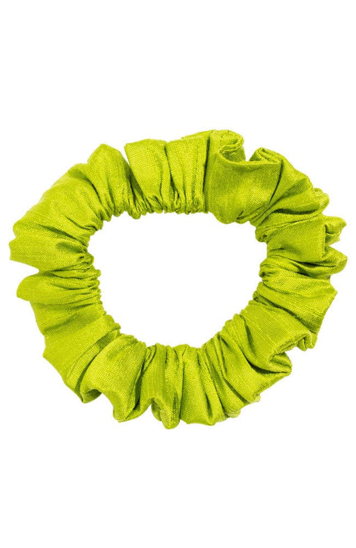 L. Erickson USA Small Pony/Scrunchie - Peridot Green, Silk Dupioni