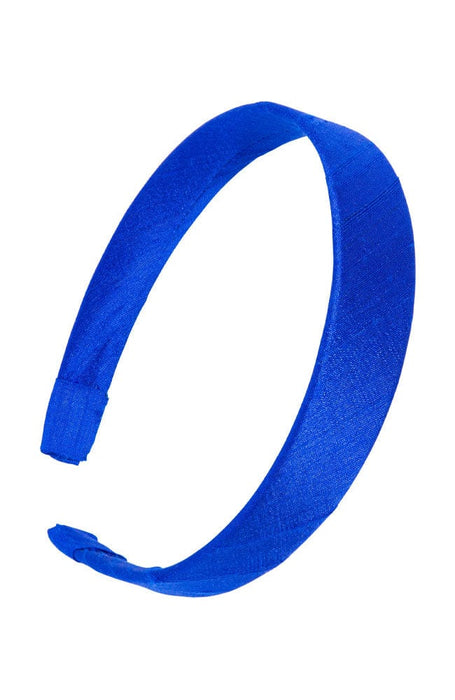 L. Erickson USA 1" Ultracomfort Headband - Royal Blue, Silk Dupioni