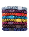 L. Erickson Grab & Go Ponytail holders. Dark fall hair ties include slate, purple, burnt orange, teal, olive green, maroon, brown, navy.
