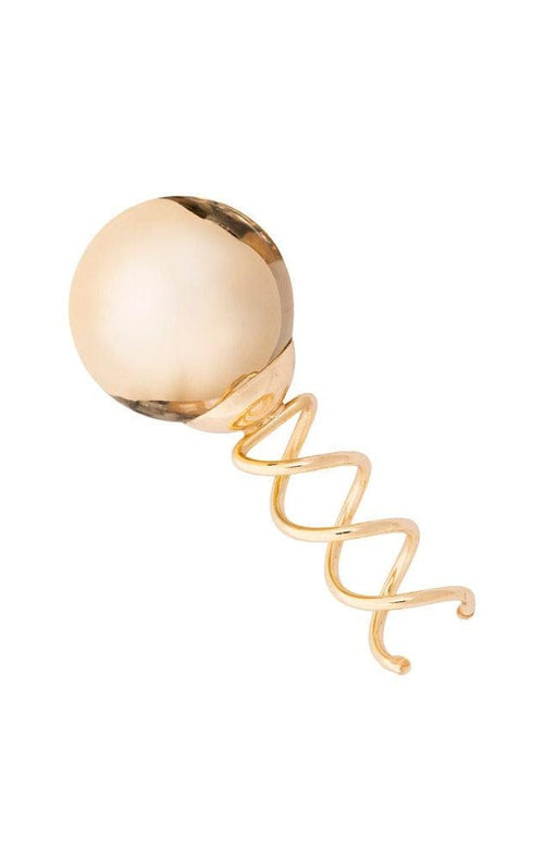 Gold Hair Ornament, Round Metallic gold ball on screw for elegant hair style
