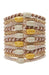 Elastic Hair Bands, Narrow Grab & Go Ponytail Holder 12 Pack, Gold (beige and gold metallic)