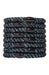 Black Metallic Graphite Hair Ties by L. Erickson, thick Grab and Go hair bands for thick hair