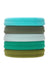 Thick workout hair ties, Colorful Sport Ponytail Pack by L. Erickson. Hair bands include: cyan, army green, white, kelly green, pea green
