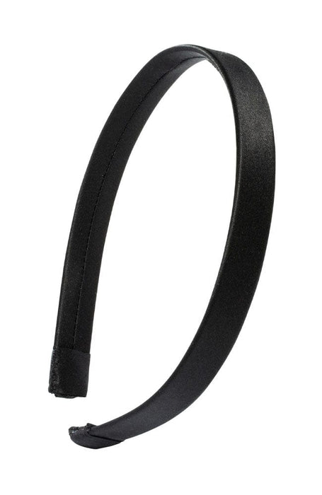 L. Erickson USA 1/2" Ultracomfort Headband - Silk Charmeuse Black, Silk Charmeuse