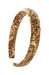 L. Erickson USA 1" Padded Headband - Python Snake Print Brown, Silk Charmeuse