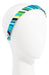 L. Erickson USA 1" Ultracomfort Headband - Psychedelic Turquoise, Silk Charmeuse, alternate view