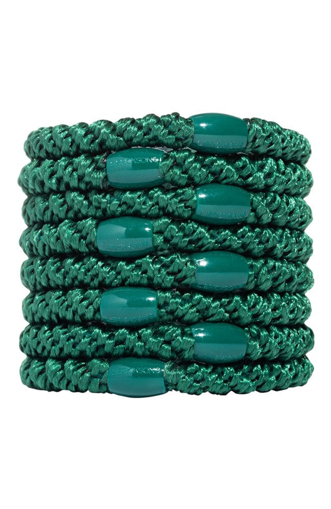Hunter Green Hair Ties by L. Erickson, thick Grab and Go hair bands for thick hair