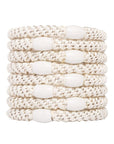 Thick blonde Hair Ties by L. Erickson, 8 Grab and Go Ponytail Holders, strong hold for thick hair.
