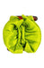 L. Erickson USA Large Covered Jaw - Peridot Green, Silk Dupioni, top view