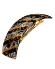 France Luxe large, golden sand and rich brown barrette for women - Rectangle Volume Barrette, Lasco.