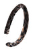 1/2" Padded Velvet Headband, Leopard Black, L. Erickson USA