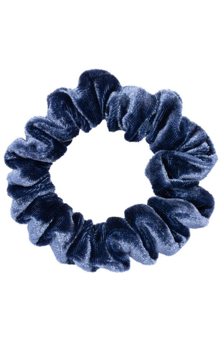 Small Velvet Scrunchie - Marine Blue, handmade by L. Erickson USA