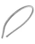 Braided Skinny Headband by L. Erickson, Silver 