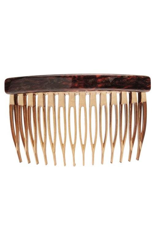 Mojave Brown Side Hair Comb, made in France by France Luxe