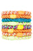 Thick, multi hair ties by L. Erickson, 8 pack, include orange, teal, safety green.