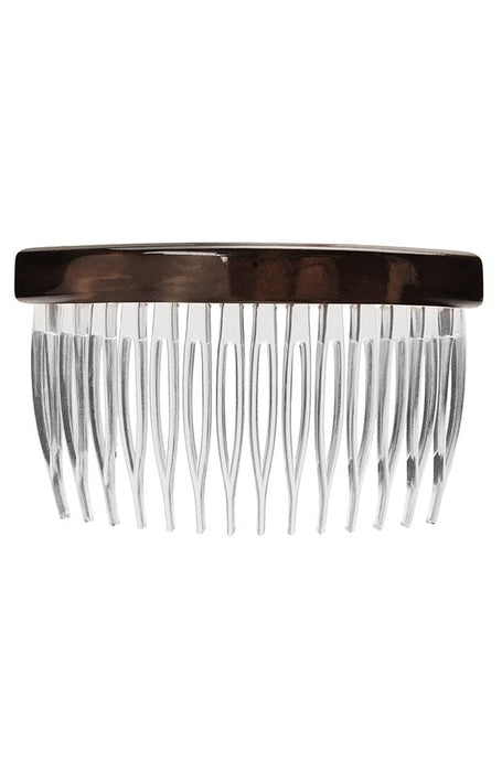 Mocha Brown Side hair comb, made in France by France Luxe