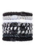 Black & White multi pack hair ties. Thick ponytail holders by L. Erickson.